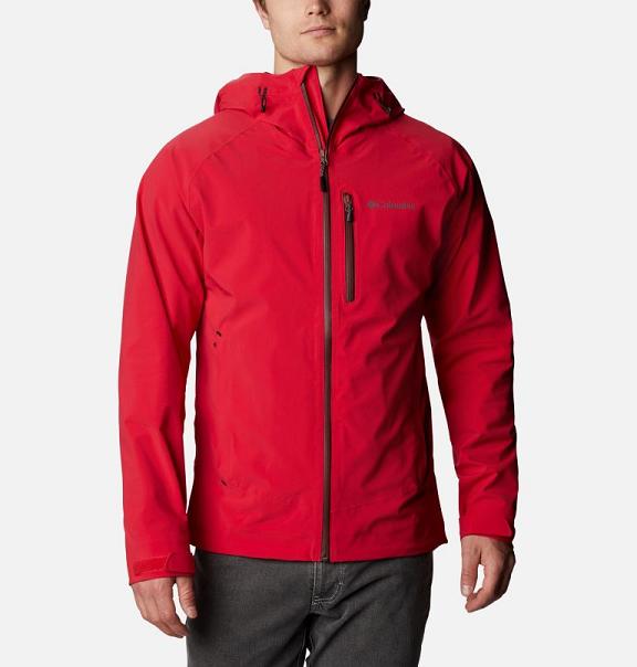 Columbia Beacon Trail Rain Jacket Red For Men's NZ21574 New Zealand